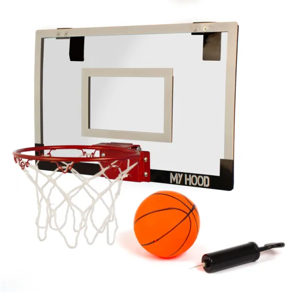My Hood - Minibasket med bakplatta - Inkluderar boll och pump